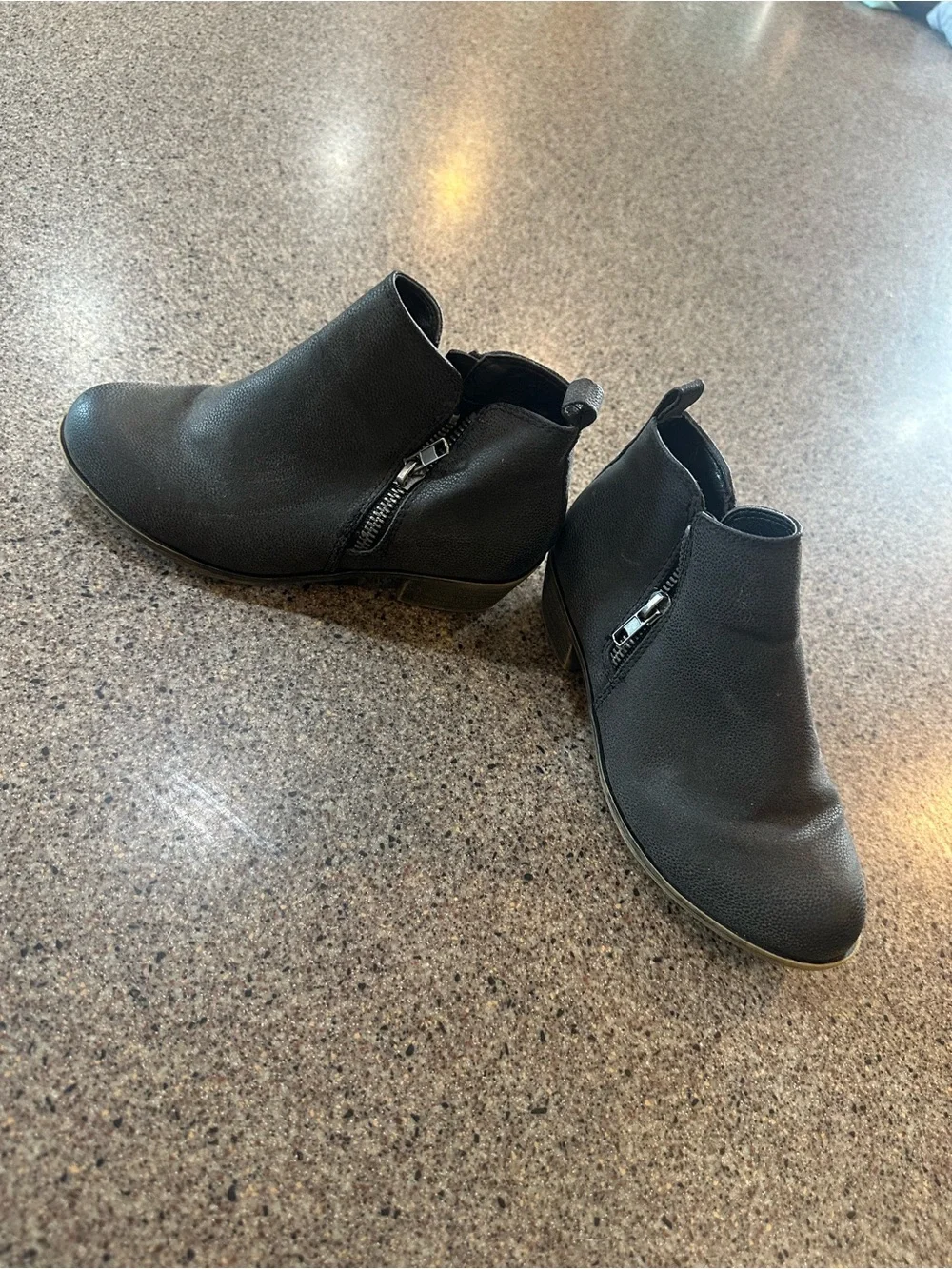 Classic Black Zip Ankle Boots